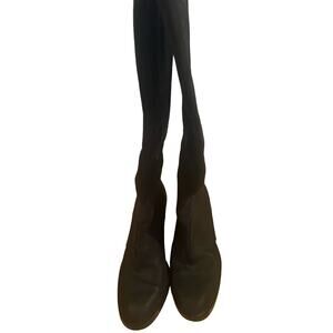 Acne Black Leather Healed Boots Size 37